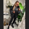 Damska kurtka puchowa oversize typu puffer w kolorze czarnym